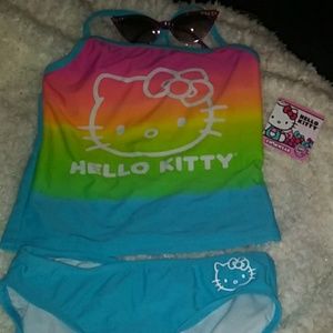 Gir 10/12 Hello Kitty swimsuit & 🐱 Sunglassess